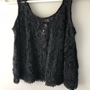 Lace crop tank